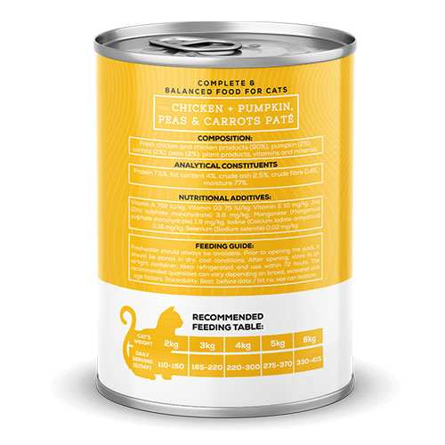 Chefs Choice Pumpkin Pate Chicken Tavuklu Balkabaklı Tahılsız Ezme Yetişkin Kedi Konservesi 400 Gr