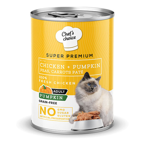 Chefs Choice Pumpkin Pate Chicken Tavuklu Balkabaklı Tahılsız Ezme Yetişkin Kedi Konservesi 12 Adet 400 Gr