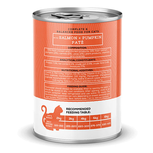 Chefs Choice Pumpkin Pate Somonlu Balkabaklı Tahılsız Yetişkin Kedi Konservesi 400 Gr