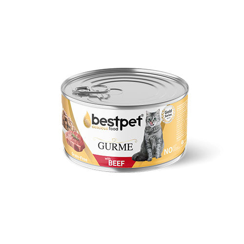 BestPet Gurme Jelly Biftekli Tahılsız Yetişkin Kedi Konservesi 85 Gr