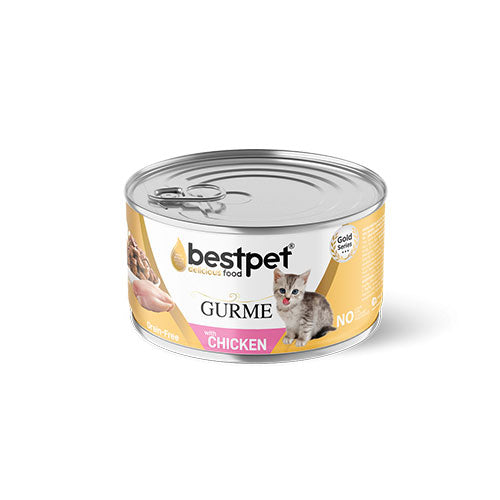 BestPet Gurme Jelly Tavuklu Tahılsız Yavru Kedi Konservesi 85 Gr