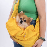 Pawstar Sarı Crossbody Çarpraz Kedi ve Küçük Irk Köpek Taşıma Çantası 50x15x20 Cm
