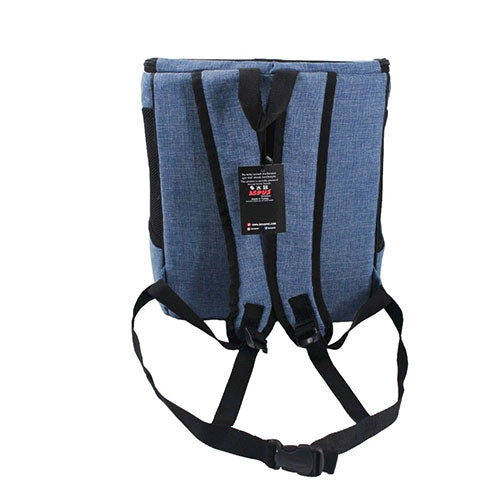 Lepus Backpack Şeffaf Kapaklı Kedi ve Köpek Taşıma Çantası Mavi 30x25x40 Cm