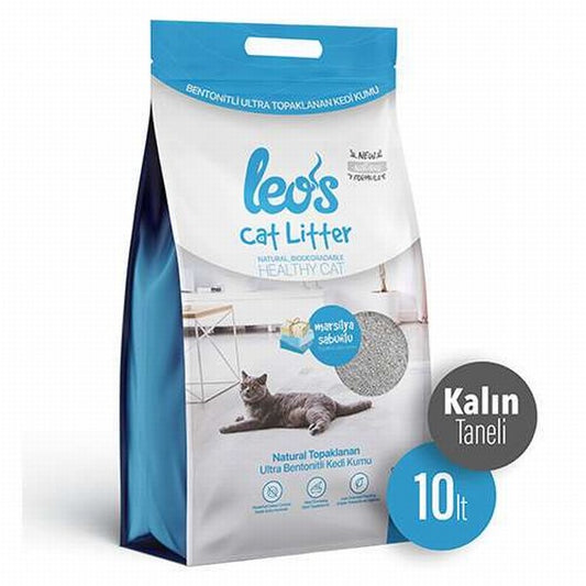 Leos Cat Litter Marsilya Sabunlu Bentonit Kalın Taneli Kedi Kumu 2x10 Lt
