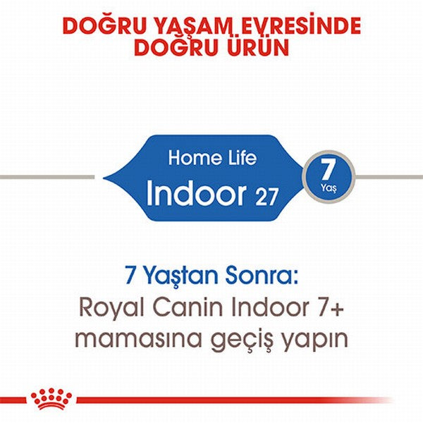 Royal Canin Indoor 27 Evde Yaşayan Yetişkin Kedi Maması 400 Gr