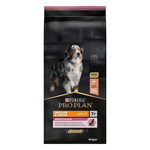 Pro Plan Medium Large Senior Sensitive Skin Somonlu ve Pirinçli Orta ve Büyük Irk Yaşlı Köpek Maması 14 Kg