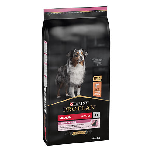 Pro Plan Medium Sensitive Skin Adult Somonlu Orta Irk Yetişkin Köpek Maması 14 Kg