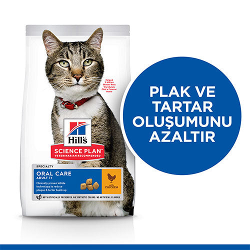 Hill’s SCIENCE PLAN Oral Care Chicken Ağız Bakımı Tavuklu Yetişkin Kedi Maması 1,5 Kg