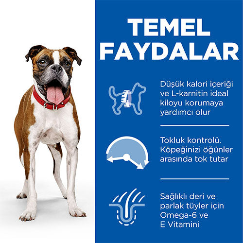 Hill’s SCIENCE PLAN Adult Light Medium Chicken Orta Irk Tavuklu Light Köpek Maması 2,5 Kg
