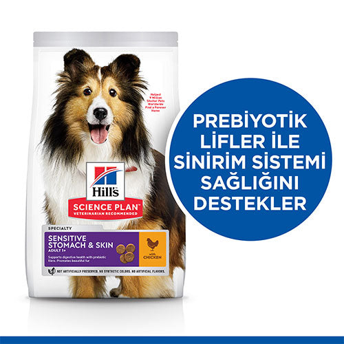 Hill’s SCIENCE PLAN Adult Medium Sensitive Stomach & Skin Chicken Hassas Yetişkin Köpek Maması 14 Kg