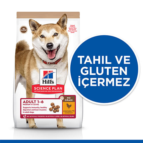 Hill’s SCIENCE PLAN Adult Medium No Grain Chicken Orta Irk Tavuklu Tahılsız Yetişkin Köpek Maması 2,5 Kg