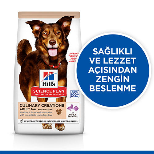 Hill’s SCIENCE PLAN Culinary Creations Ördekli ve Patatesli Yetişkin Köpek Maması 14 Kg