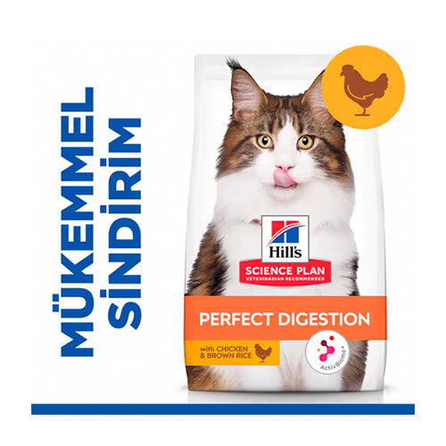 Hill’s SCIENCE PLAN Perfect Digestion Sindirim Düzenleyici Tavuklu Yetişkin Kedi Maması 1,5 Kg
