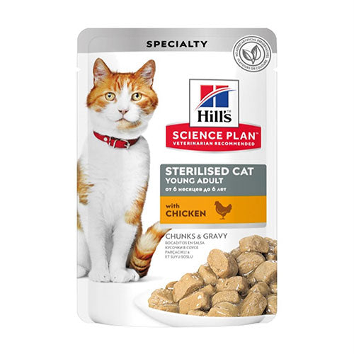 Hill’s SCIENCE PLAN Sterilised Tavuklu Pouch Kısırlaştırılmış Kedi Konservesi 12 Adet 85 Gr