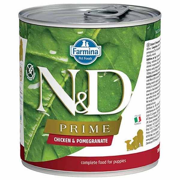 N&D Prime Tavuklu Narlı Tahılsız Yavru Köpek Konservesi 6 Adet 285 Gr
