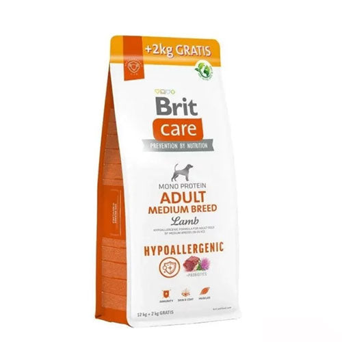 Brit Care Hypoallergenic Adult Medium Breed Kuzulu Orta Irk Yetişkin Köpek Maması 12+2 Kg