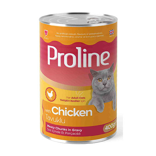 Proline Tavuklu Sos İçinde Gravy Yetişkin Kedi Konservesi 24 Adet 400 Gr