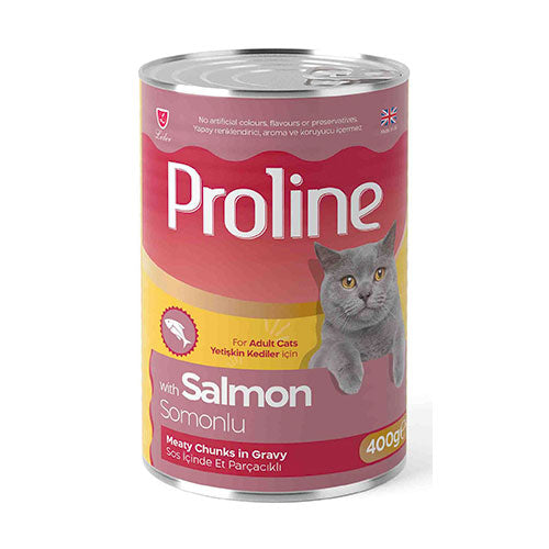 Proline Somon Etli Sos İçinde Gravy Yetişkin Kedi Konservesi 24 Adet 400 Gr