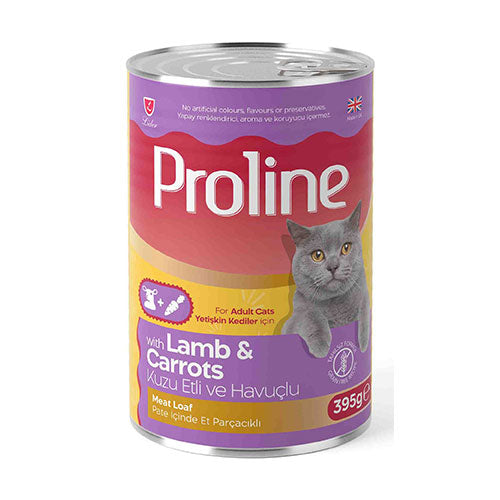 Proline Kuzu Etli ve Havuçlu Pate Yetişkin Kedi Konservesi 12 Adet 395 Gr