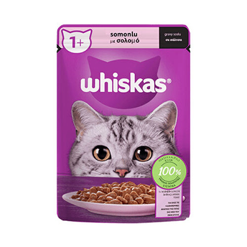 Whiskas Pouch Sos İçinde Somonlu Yetişkin Kedi Konservesi 6 Adet 85 Gr
