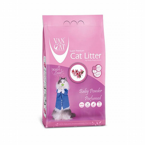 VanCat Baby Powder Parfümlü İnce Taneli Kedi Kumu 10 Kg