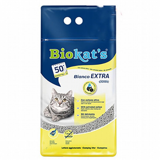 Biokats Bianco Extra Bentonit Topaklanan Kedi Kumu 10 Lt