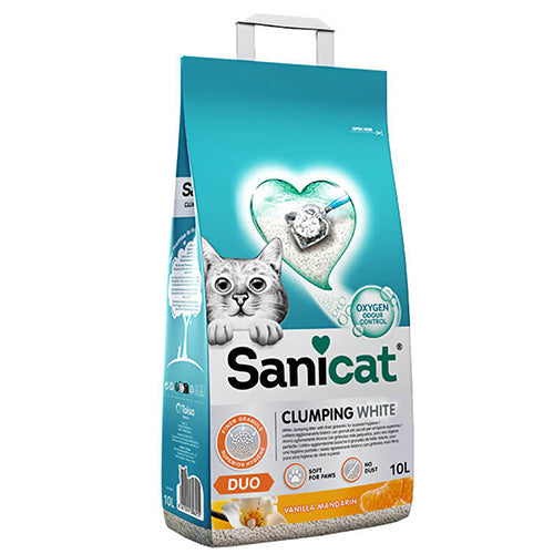 Sanicat Tozsuz Vanilya ve Mandalina Kokulu Topaklanan Kedi Kumu 10 Lt