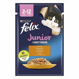 Felix Pouch Junior Tavuklu Yavru Kedi Konservesi 12 Adet 85 Gr
