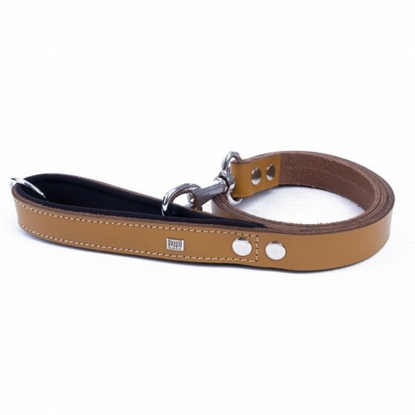 Doggie Konfor Klasik Deri Köpek Gezdirme Tasması Camel 3x100 Cm