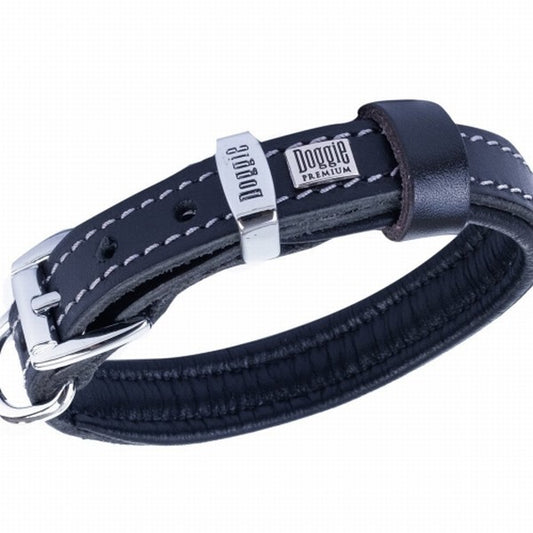 Doggie Yumuşak Firstclass Deri Köpek Boyun Tasması Siyah 1,5x20-25 Cm