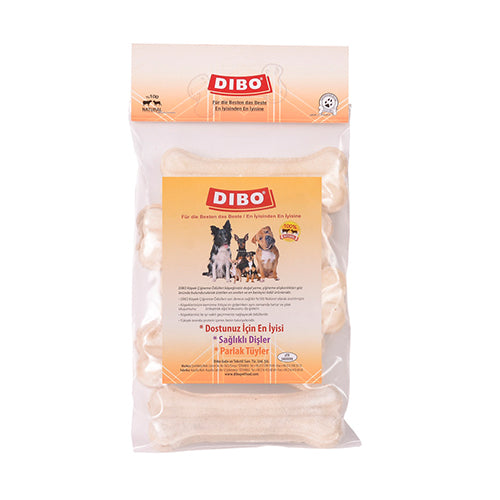 Dibo Beyaz Press Kemik Köpek Ödülü 5'li 75-80 Gr 13 Cm