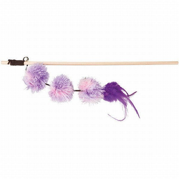 Trixie Peluş Pompom Top Valerianlı Kedi Olta Oyuncağı 40 Cm