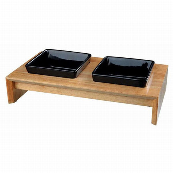 Trixie İkili Seramik Kedi Köpek Mama Su Kabı 2x0,4 Lt 36x19x7 Cm