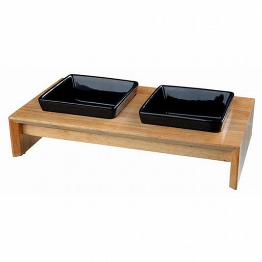 Trixie İkili Seramik Kedi Köpek Mama Su Kabı 2x0,2 Lt 28x5x15 Cm