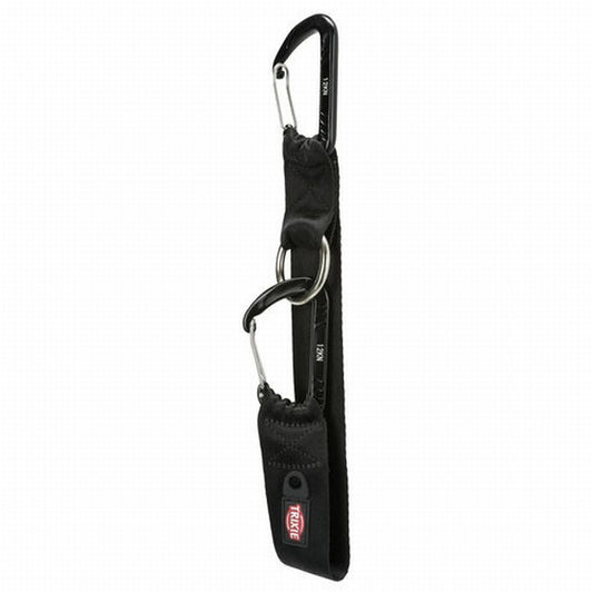 Trixie Köpek Emniyet Kemeri Bağlantı Kayışı Karabinalı Siyah 38 mm 30 Cm