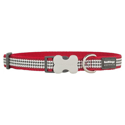 Reddingo Fang It Desenli Kırmızı Köpek Boyun Tasması Small 15 Mm 24-36 Cm