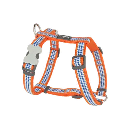 Reddingo Fang It Desenli Turuncu Köpek Göğüs Tasması Medium 20 Mm