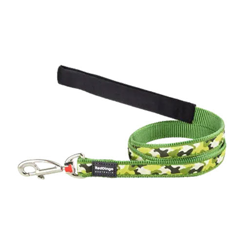 Reddingo Kamuflaj Desenli Yeşil Köpek Uzatma Tasması Large 25 Mm 1,2 Mt