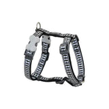 Reddingo Reflektörlü Kemik Desenli Siyah Köpek Göğüs Tasması Small 15 Mm