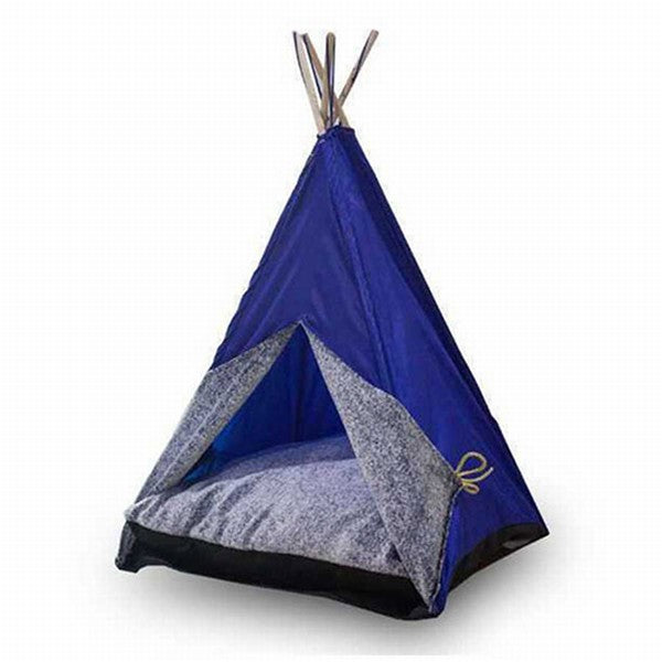 Bedspet Büyük Kedi ve Küçük Irk Köpek Çadırı Mavi 60x60x80 Cm