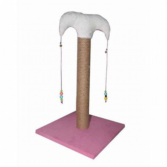 Bedspet İnce Kedi Tırmalama Tahtası 50 Cm Pembe