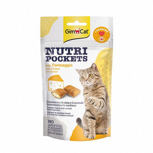 GimCat Nutripockets Peynirli ve Taurinli Kedi Ödülü 60 Gr