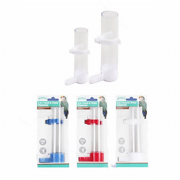 Pawise Plastik Kuş Suluğu ve Yemliği 130 Ml 16 Cm