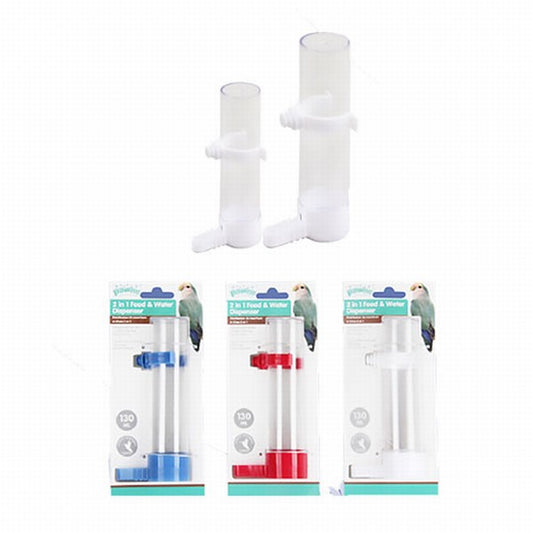 Pawise Plastik Kuş Suluğu ve Yemliği 130 Ml 16 Cm