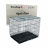 EuroDog Siyah Tabanlı Dövme Köpek Kafesi 107x70x77 Cm