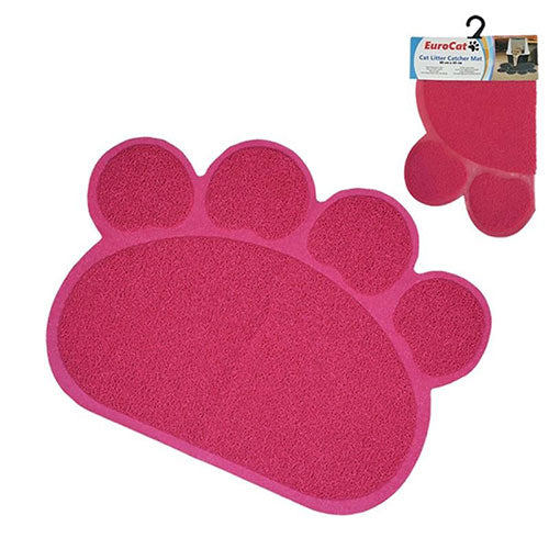 EuroCat Kedi Tuvaleti Önü Paspası Pembe 60x45 Cm