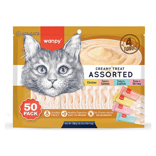 Wanpy Karışık 4 Lezzetli Krema Kedi Ödülü 50x14 Gr