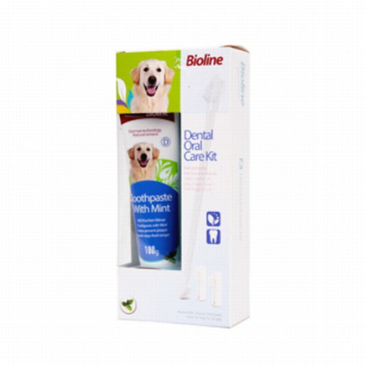 Bioline Nane Aromalı Köpek Ağız Bakım Seti 100 Gr