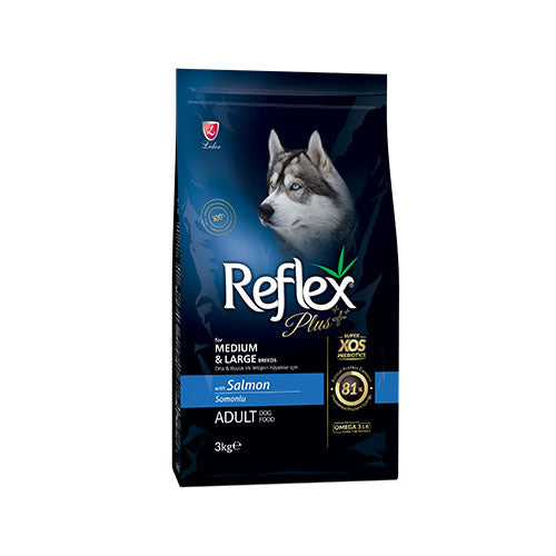 Reflex Plus Orta ve Büyük Irk Somonlu Yetişkin Köpek Maması 3 Kg