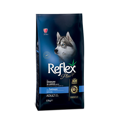 Reflex Plus Orta ve Büyük Irk Somonlu Yetişkin Köpek Maması 15 Kg